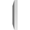 Ekena Millwork Vertical Surface Mount PVC Gable Vnt: Non-Functional, w/2"W x 1-1/2"H, Brickmould Frame, 20"W x 14"H GVPVE20X1402SN - alternate 3